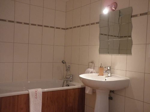 Apartment bathroom with toilet