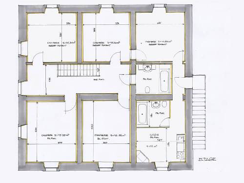 Upper level house plan